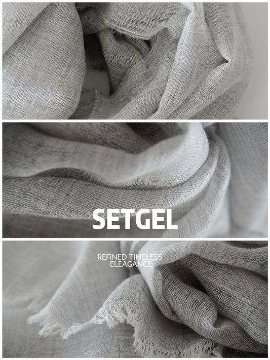 薄手ウールストール・軽やかで上品|Lightweight Wool Scarf · Airy & Elegant