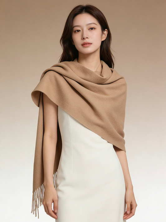 Plain lambswool shawl/scarf プレーンラムウールショール/スカーフ