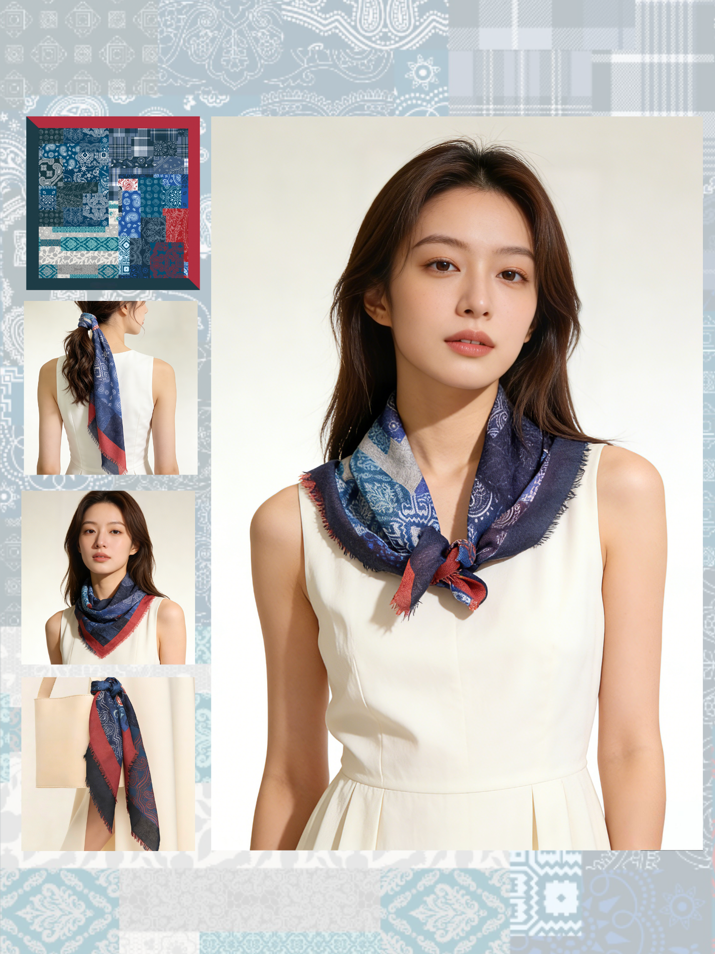 水影流年 シルクカシミヤストール｜Timeless Flow Silk Cashmere Blend Scarf