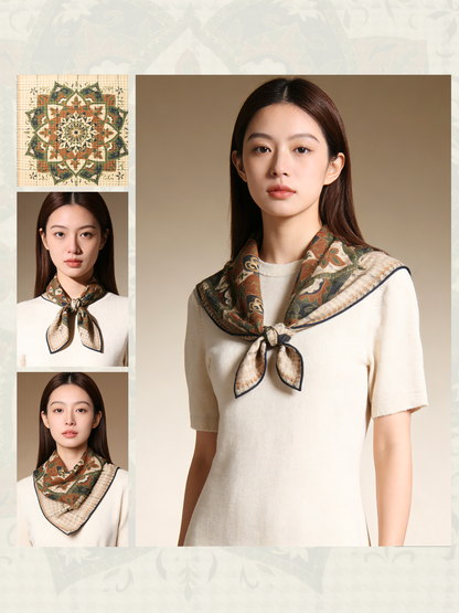 Lightweight Wool Square Scarf