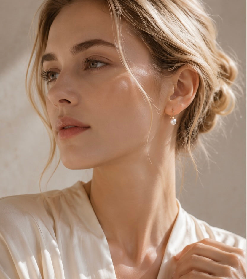 Sculpted Akoya Pearl Earrings