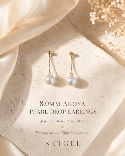 AKOYA PEARL DROP EARRINGS