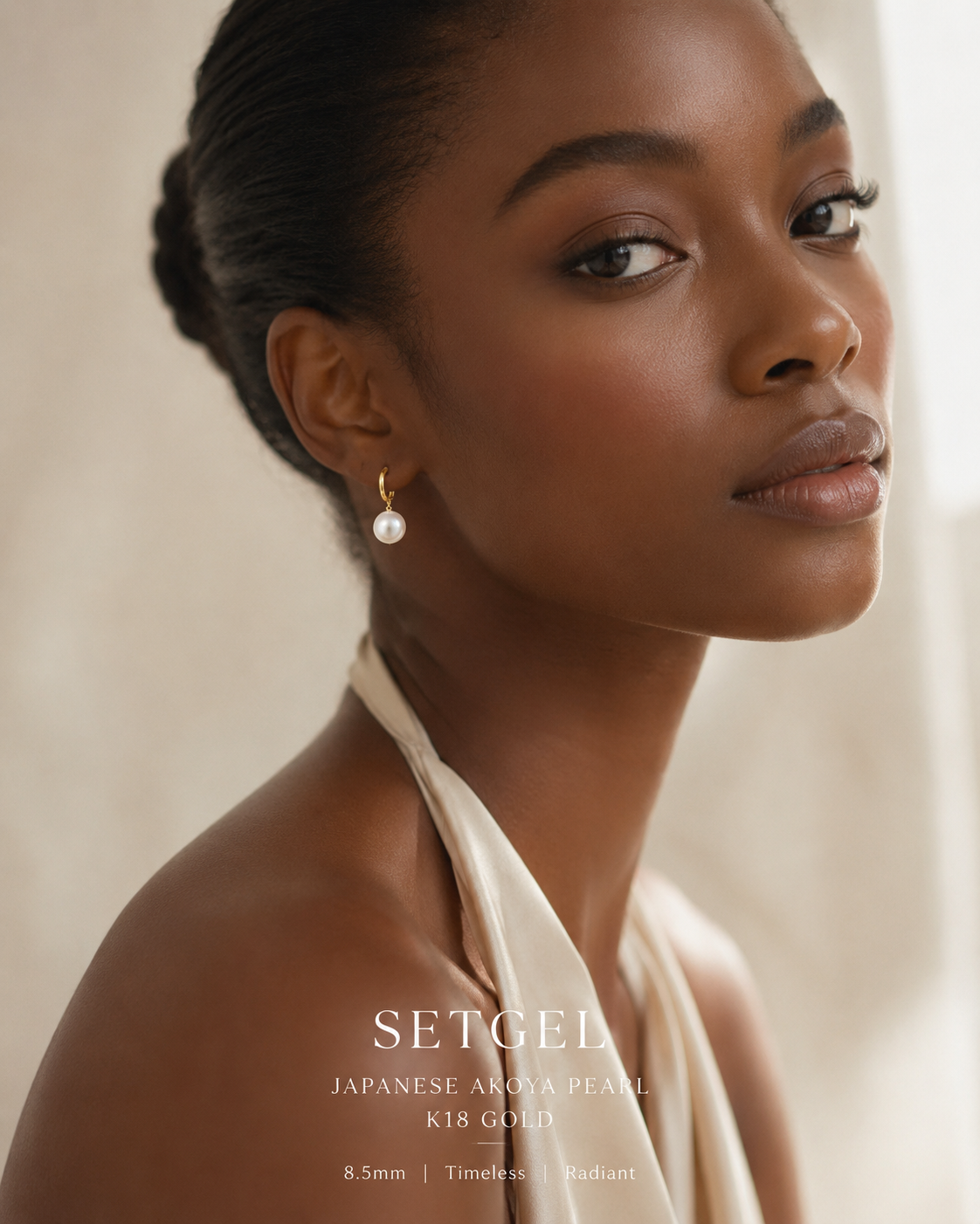 AKOYA PEARL HOOP EARRINGS