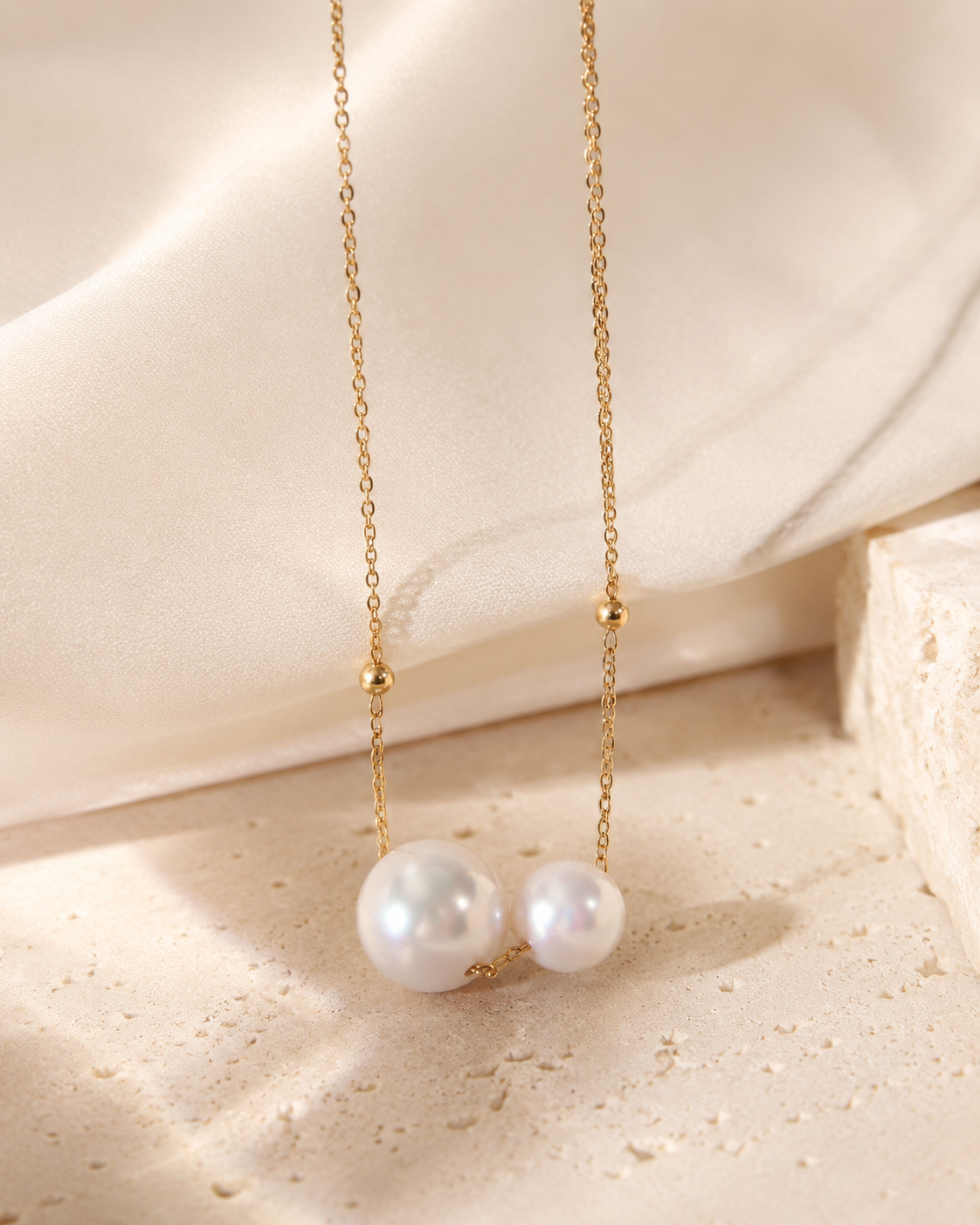 Double Akoya Pearl Necklace