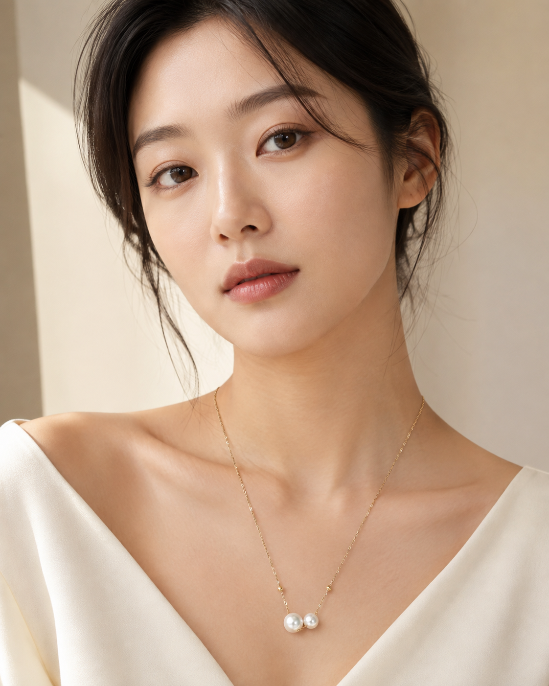Double Akoya Pearl Necklace