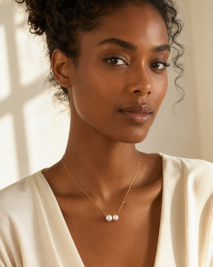 Double Akoya Pearl Necklace