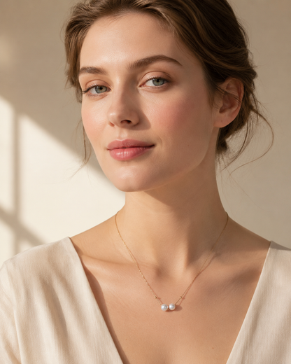 Double Akoya Pearl Necklace