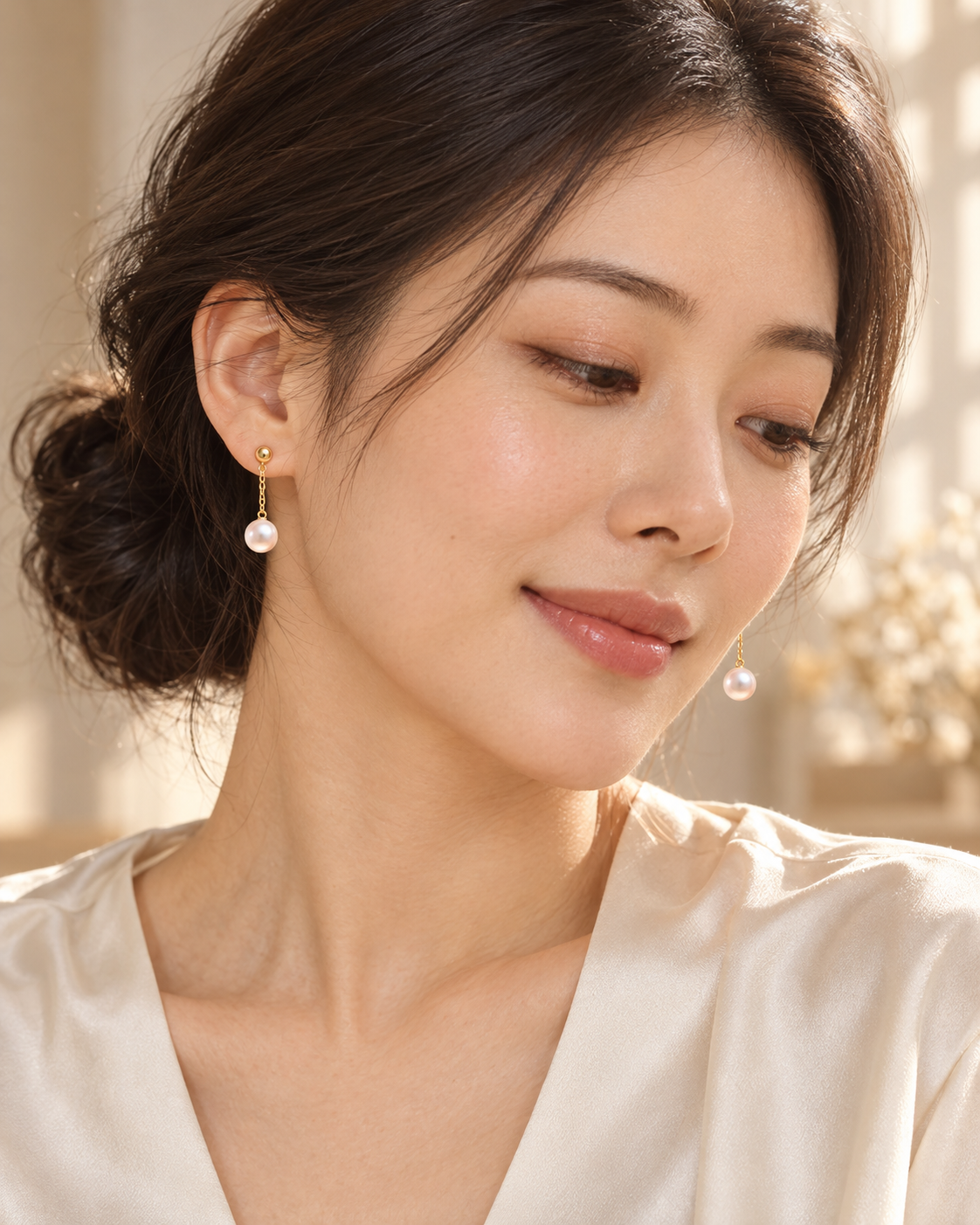 SETGEL | AKOYA PEARL DROP EARRINGS
