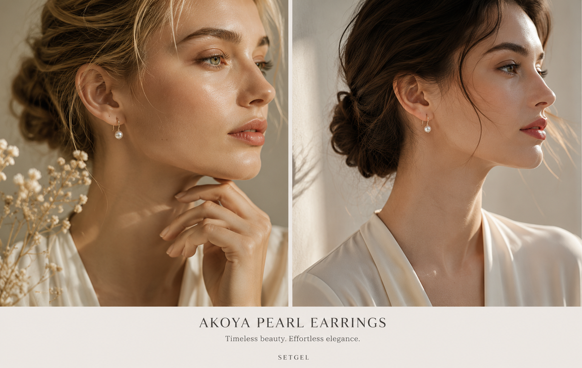 6mm Hanadama Akoya Pearl Stud Earrings