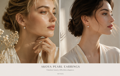 6mm Hanadama Akoya Pearl Stud Earrings