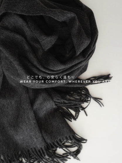 Plain lambswool shawl/scarf プレーンラムウールショール/スカーフ