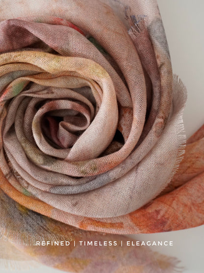 水影流年 シルクカシミヤストール｜Timeless Flow Silk Cashmere Blend Scarf