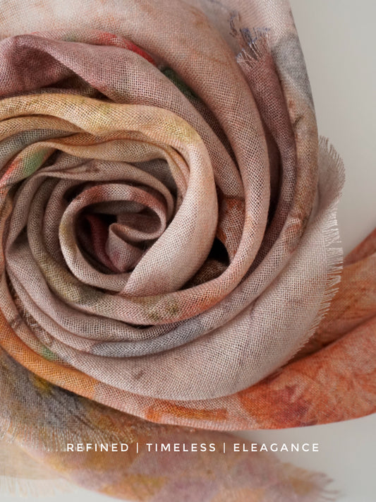 水影流年 シルクカシミヤストール｜Timeless Flow Silk Cashmere Blend Scarf