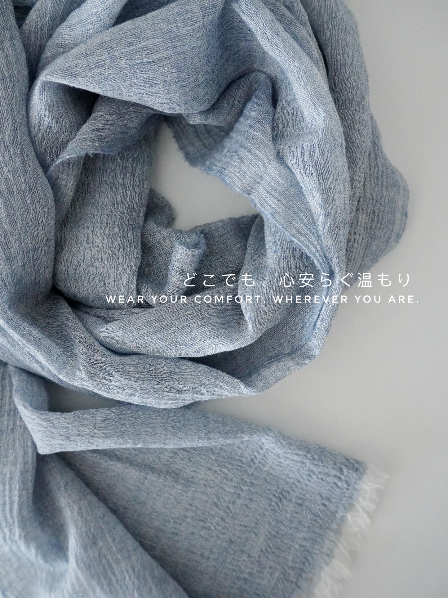 薄手ウールストール・軽やかで上品｜Lightweight Wool Scarf · Airy & Elegant