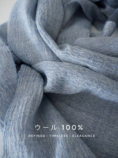 薄手ウールストール・軽やかで上品｜Lightweight Wool Scarf · Airy & Elegant
