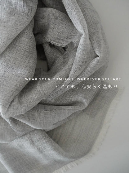 薄手ウールストール・軽やかで上品｜Lightweight Wool Scarf · Airy & Elegant