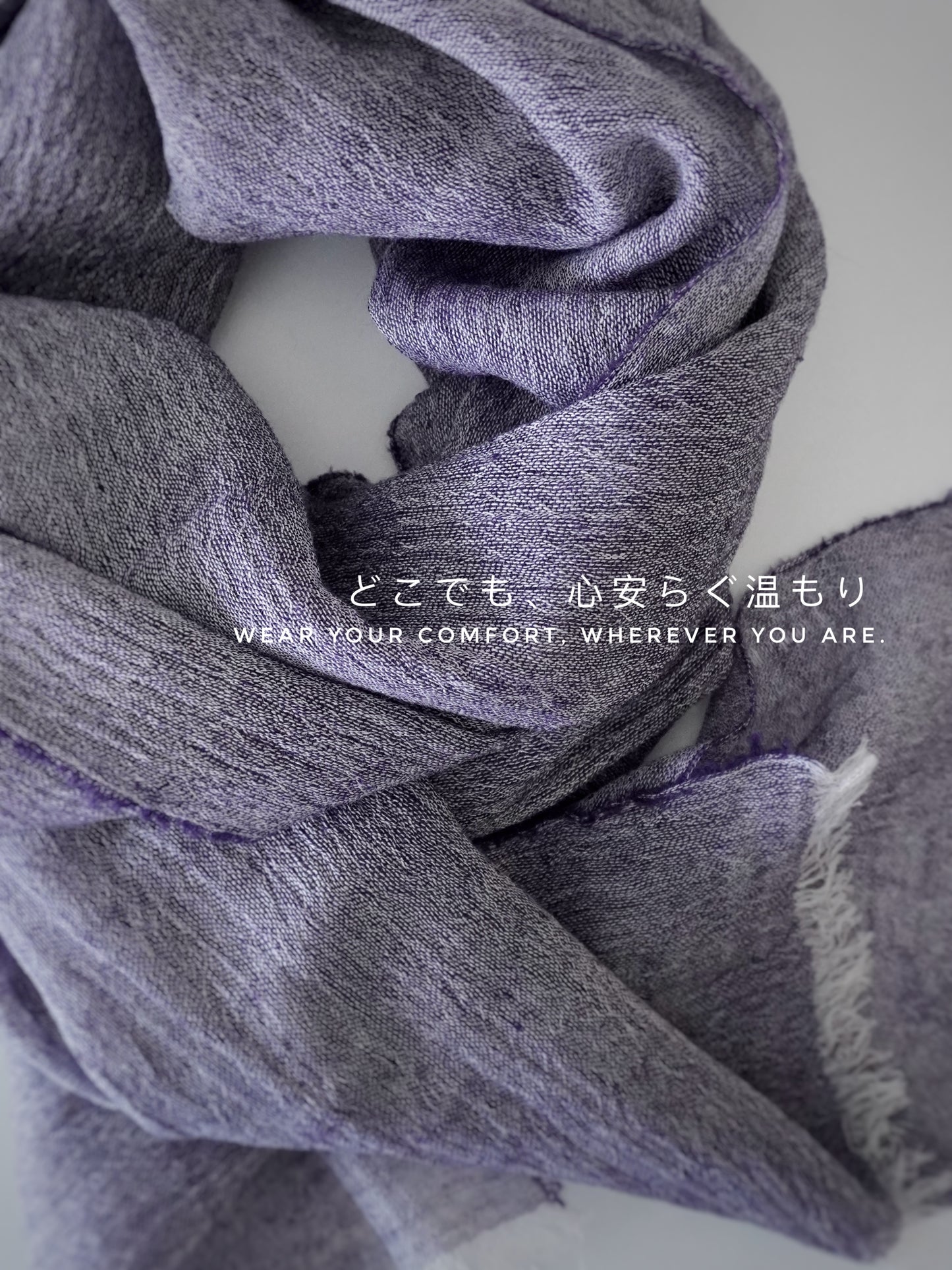 薄手ウールストール・軽やかで上品｜Lightweight Wool Scarf · Airy & Elegant