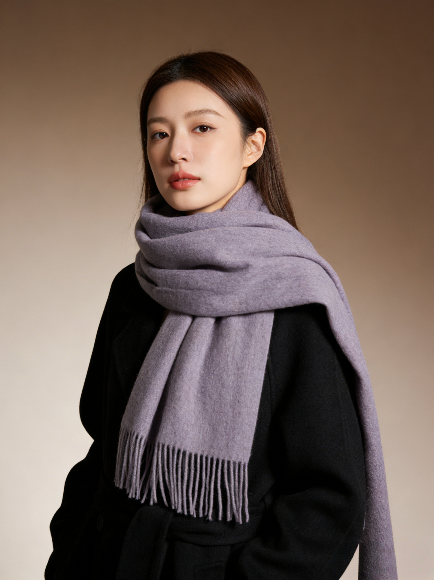 Plain lambswool shawl/scarf プレーンラムウールショール/スカーフ