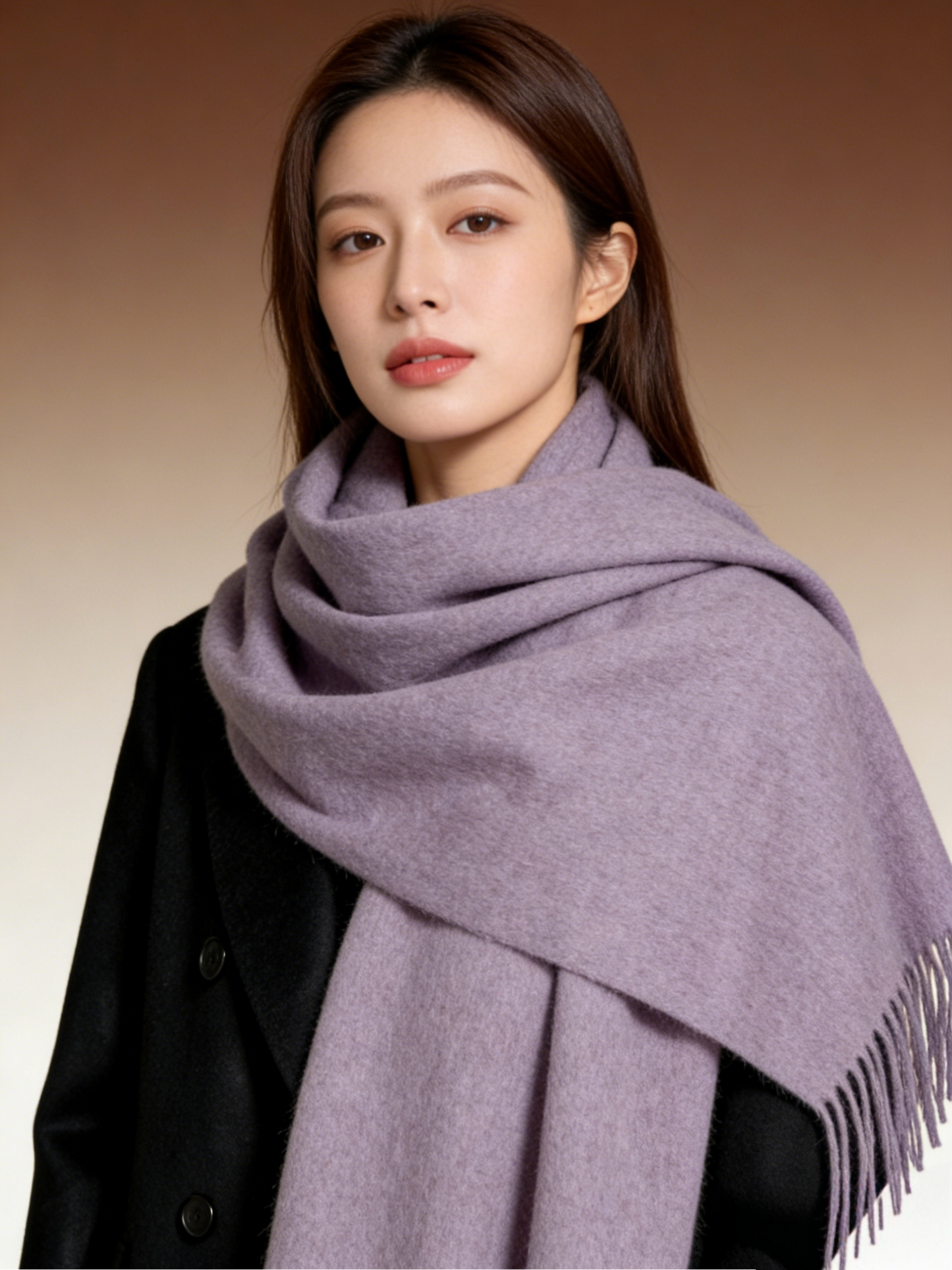 Plain lambswool shawl/scarf プレーンラムウールショール/スカーフ