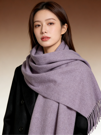 Plain lambswool shawl/scarf プレーンラムウールショール/スカーフ