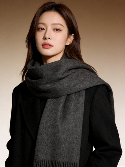 Plain lambswool shawl/scarf プレーンラムウールショール/スカーフ