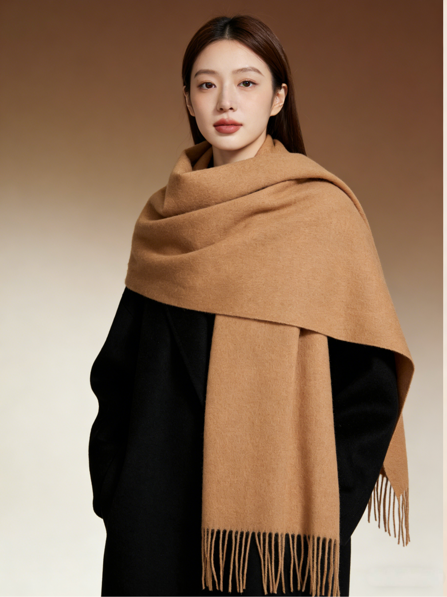 Plain lambswool shawl/scarf プレーンラムウールショール/スカーフ