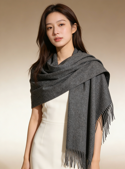 Plain lambswool shawl/scarf プレーンラムウールショール/スカーフ
