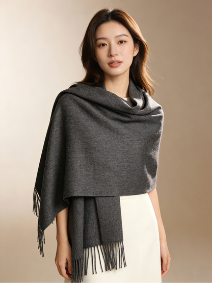 Plain lambswool shawl/scarf プレーンラムウールショール/スカーフ