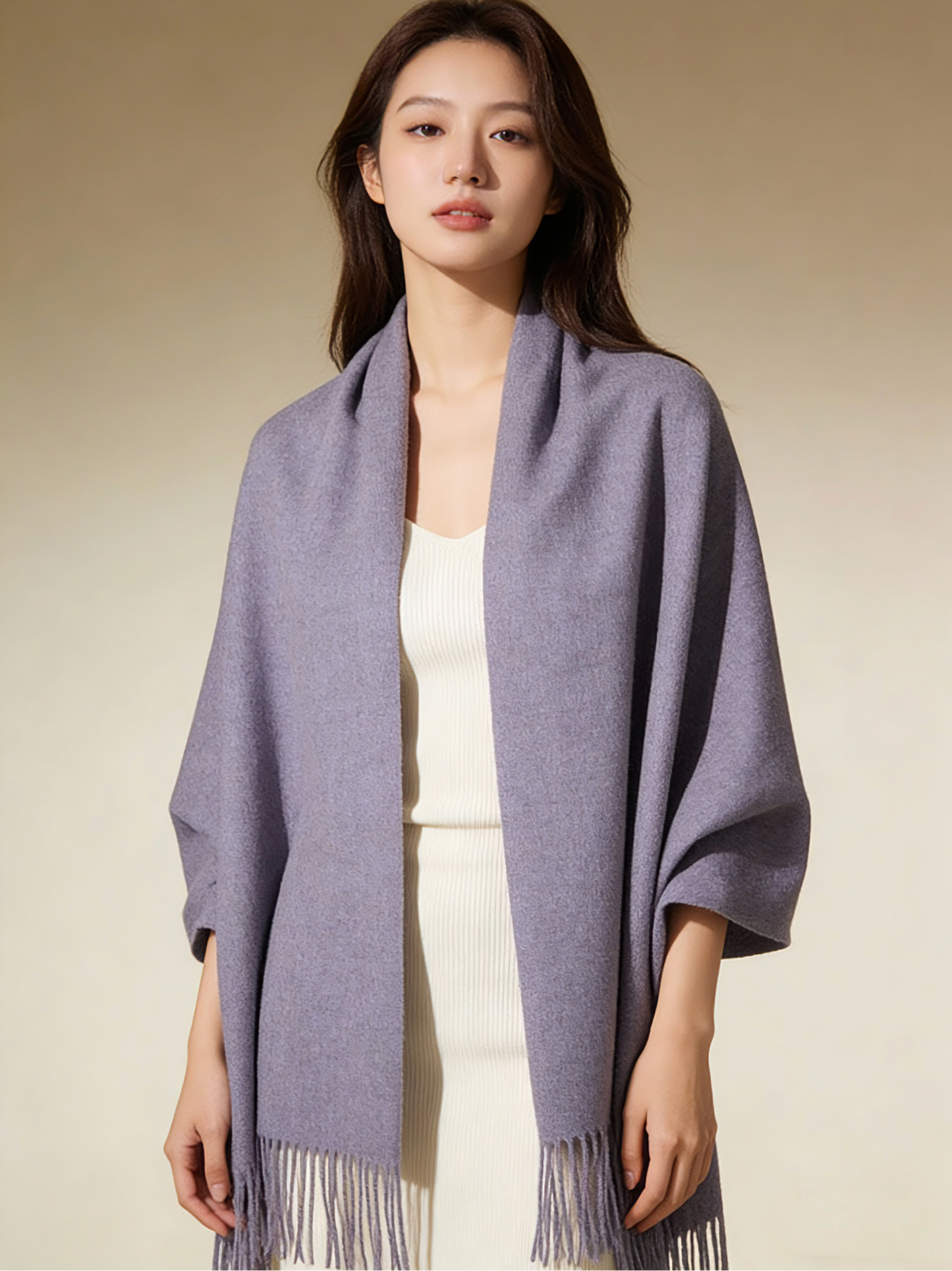 Plain lambswool shawl/scarf プレーンラムウールショール/スカーフ