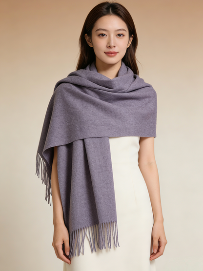 Plain lambswool shawl/scarf プレーンラムウールショール/スカーフ