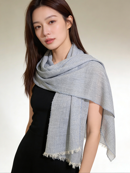 薄手ウールストール・軽やかで上品｜Lightweight Wool Scarf · Airy & Elegant