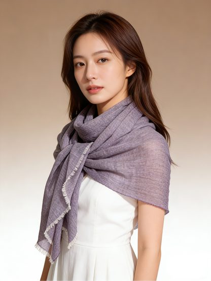 薄手ウールストール・軽やかで上品｜Lightweight Wool Scarf · Airy & Elegant