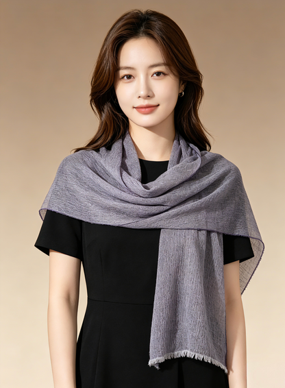 薄手ウールストール・軽やかで上品｜Lightweight Wool Scarf · Airy & Elegant