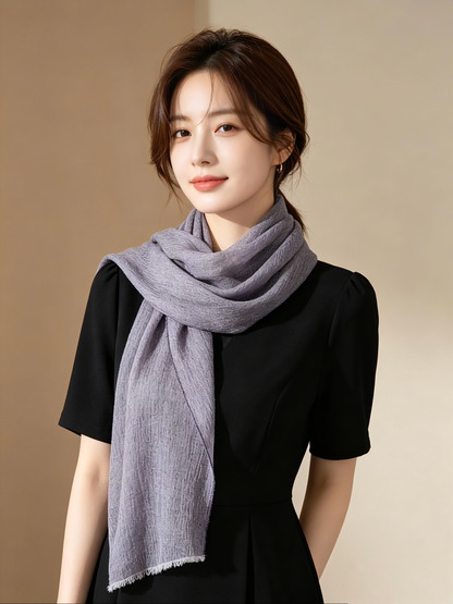 薄手ウールストール・軽やかで上品｜Lightweight Wool Scarf · Airy & Elegant
