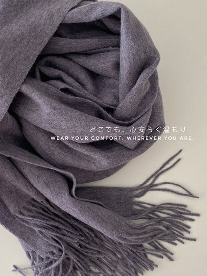 Plain lambswool shawl/scarf プレーンラムウールショール/スカーフ