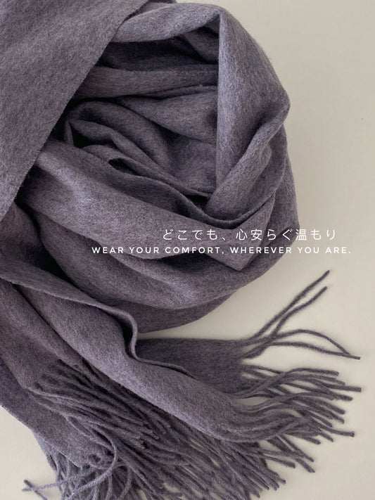 Plain lambswool shawl/scarf プレーンラムウールショール/スカーフ