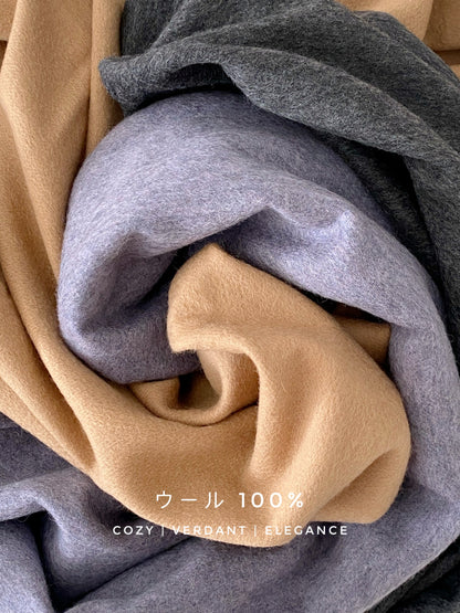 Plain lambswool shawl/scarf プレーンラムウールショール/スカーフ
