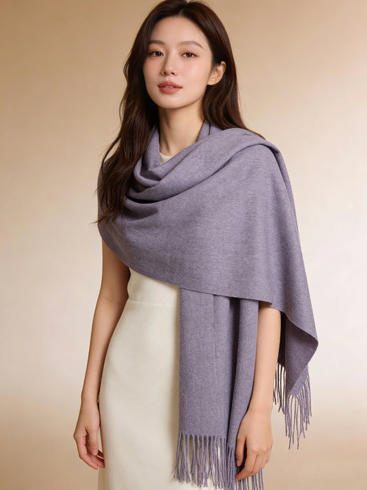 Plain lambswool shawl/scarf プレーンラムウールショール/スカーフ