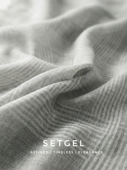 Thin 100% Wool Stole - Large - Lightweight (Dark Gray) | 100% Lightweight Wool Scarf (Dark Gray)